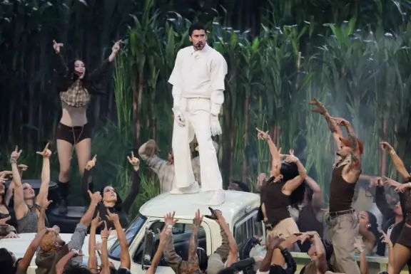 Bad Bunny Performs at Super Bowl Halftime Show