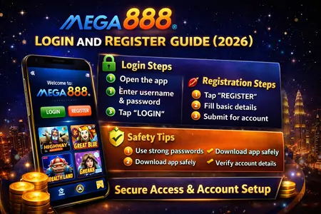 Mega888 Login and Register